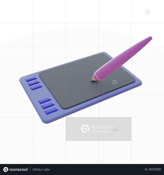 Graphic Tablet  3D Illustration