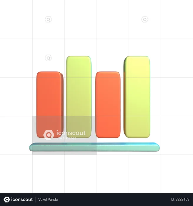 Diagramme à bandes  3D Icon