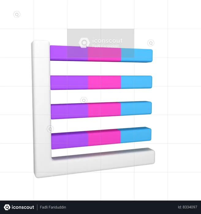 Diagramme à bandes  3D Icon