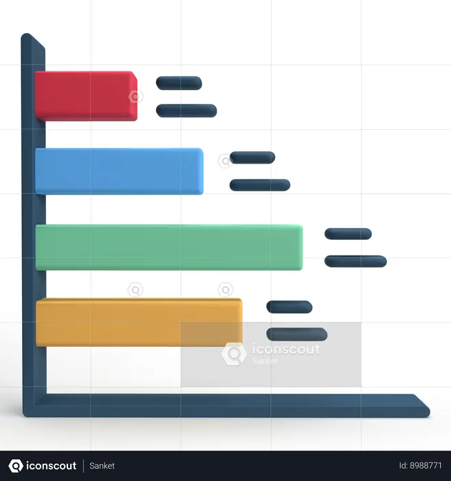 Graphique à barres  3D Icon