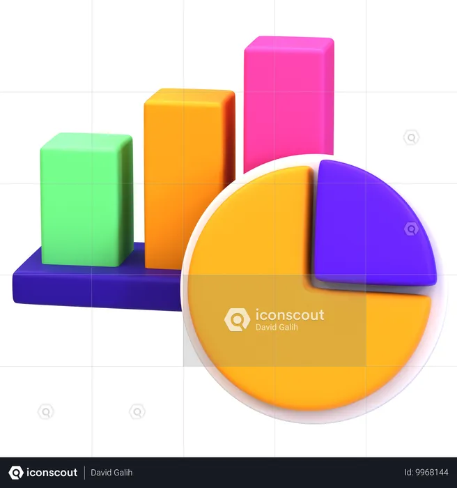 Diagramme à bandes  3D Icon