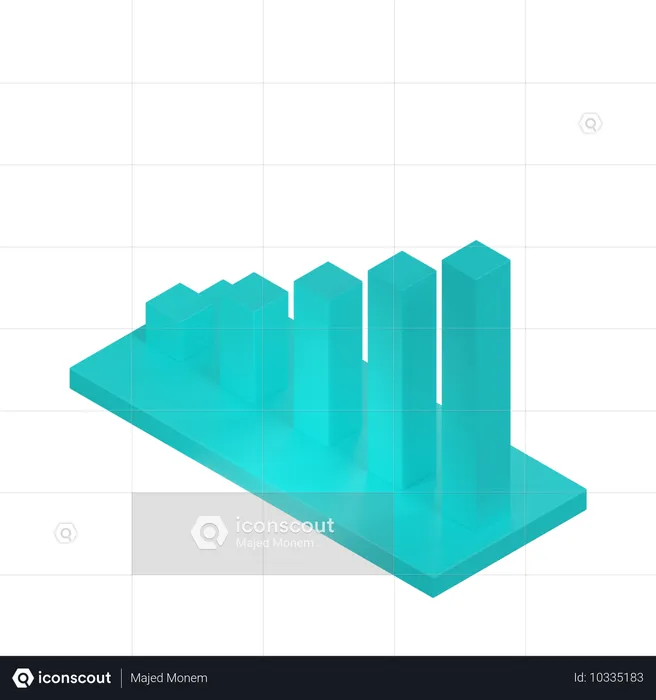 Diagramme à bandes  3D Icon