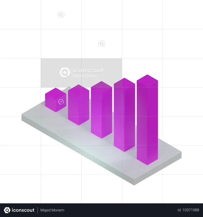 Diagramme à bandes  3D Icon