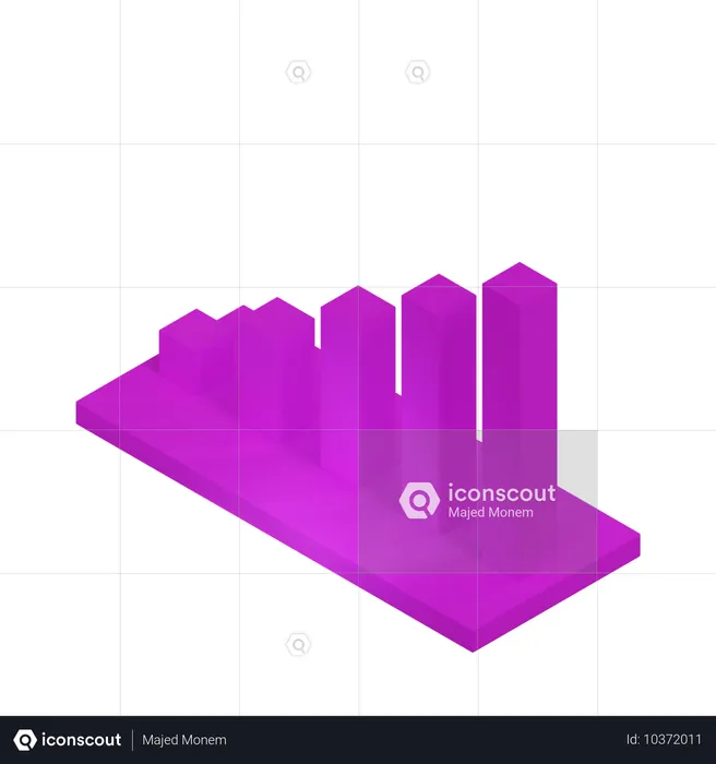 Diagramme à bandes  3D Icon