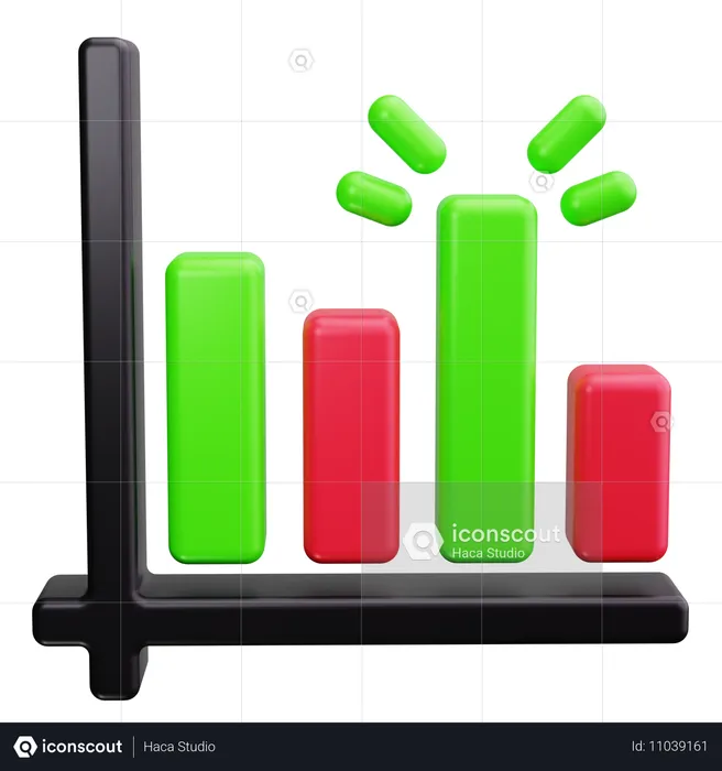 Diagramme à bandes  3D Icon