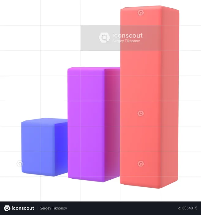 Diagramme à bandes  3D Illustration