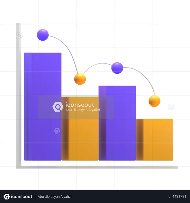 Diagramme à bandes  3D Illustration