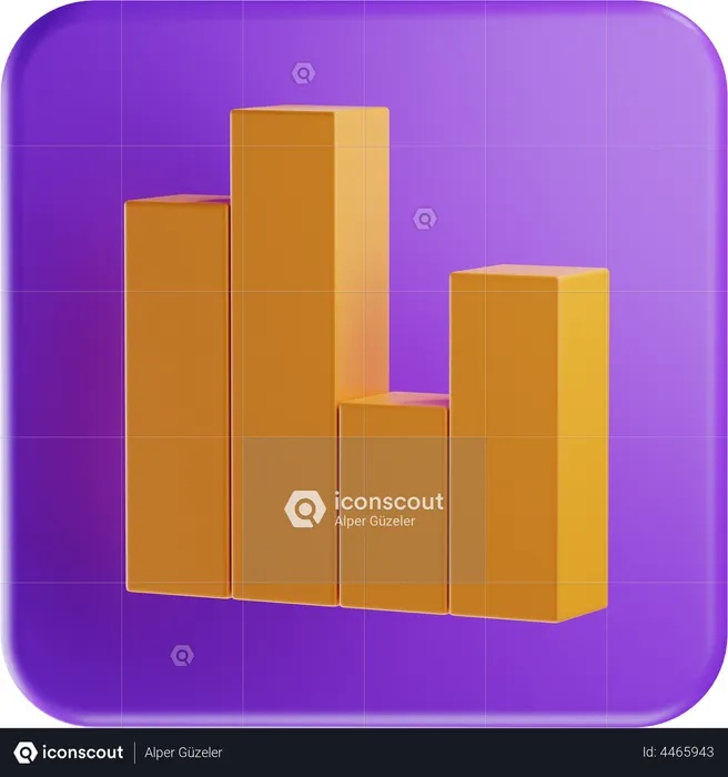 Diagramme à bandes  3D Illustration