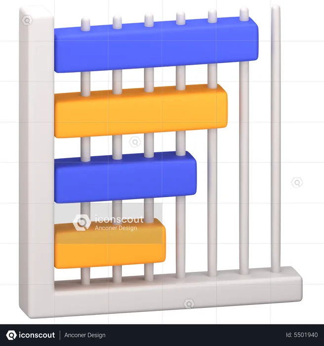 Diagramme à bandes  3D Icon