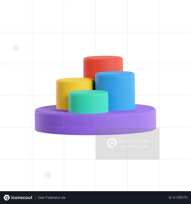 Diagramme à bandes  3D Icon