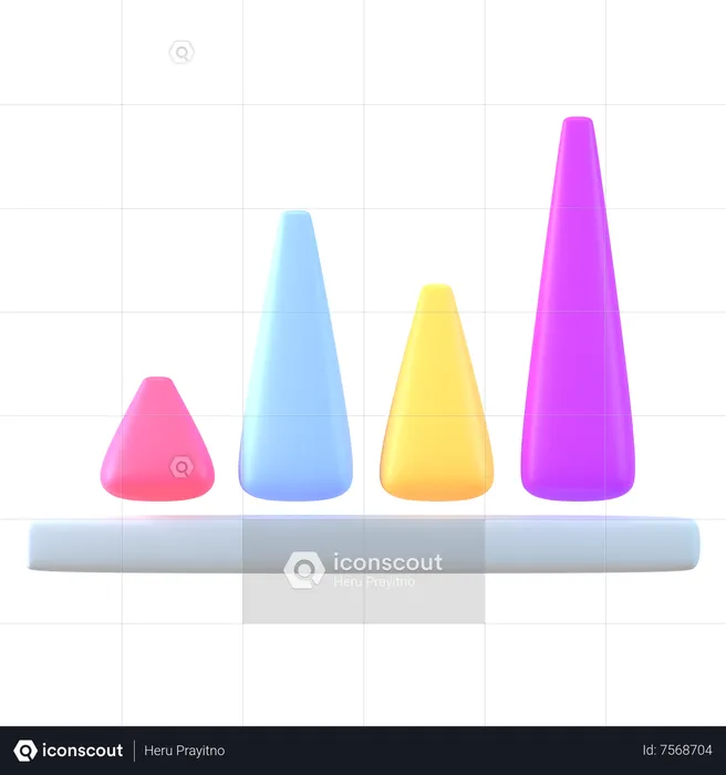 Diagramme à bandes  3D Icon