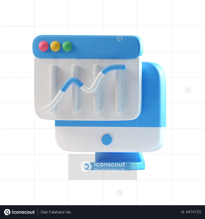 Charte de croissance  3D Illustration