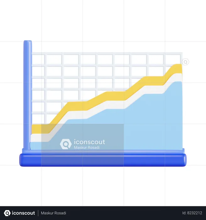 Graphique d'analyse  3D Icon