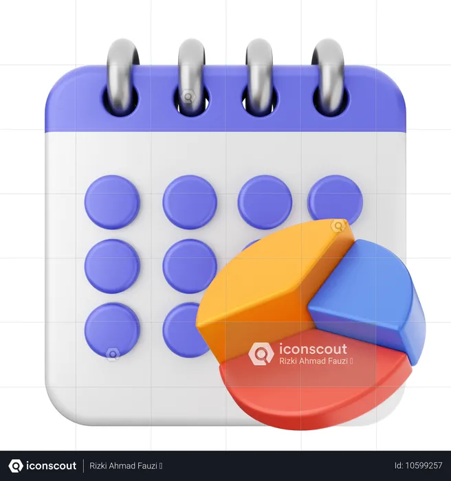 Calendrier graphique  3D Icon