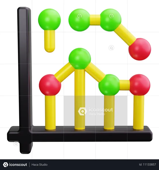 Graphique d'analyse prédictive  3D Icon