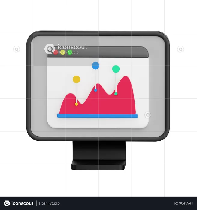 Tableau d'analyse de marché  3D Icon