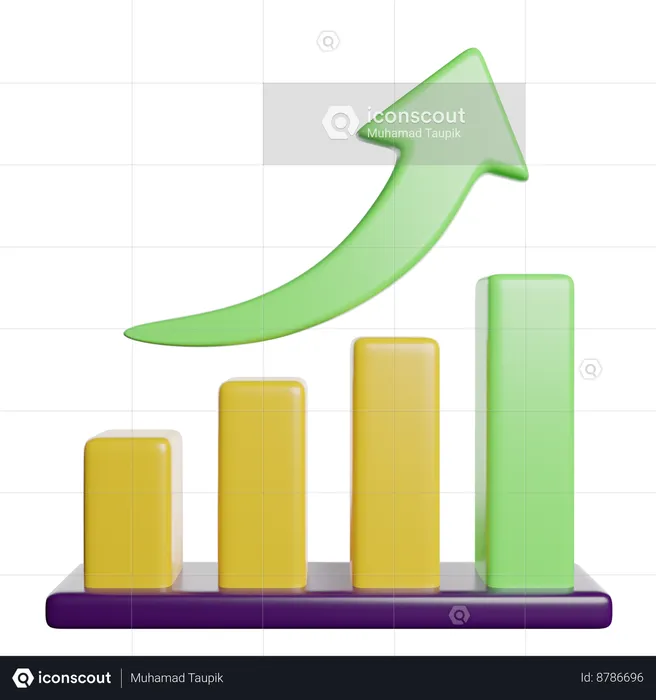 Graphique de croissance  3D Icon