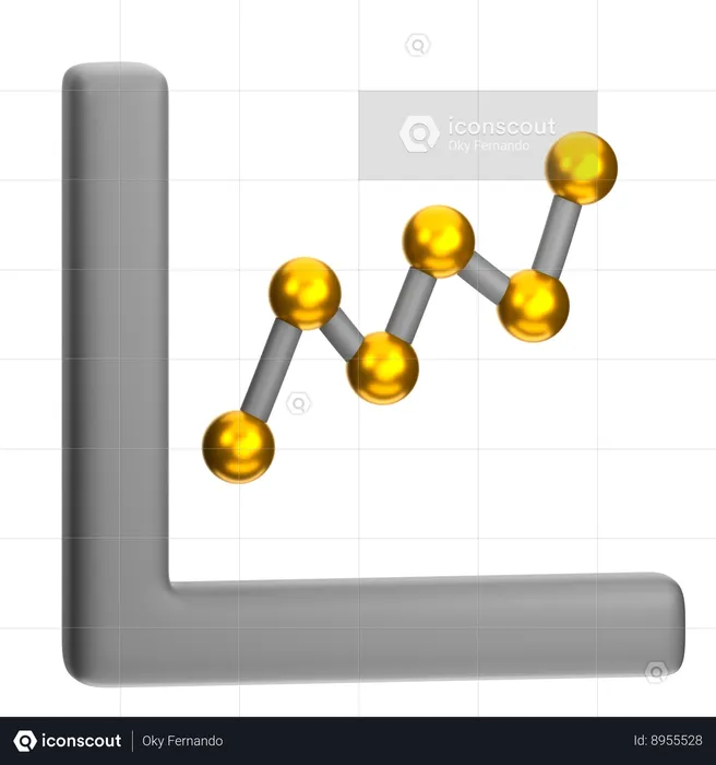 Graphique de croissance  3D Icon