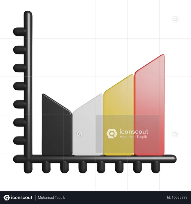 Graphique de croissance  3D Icon