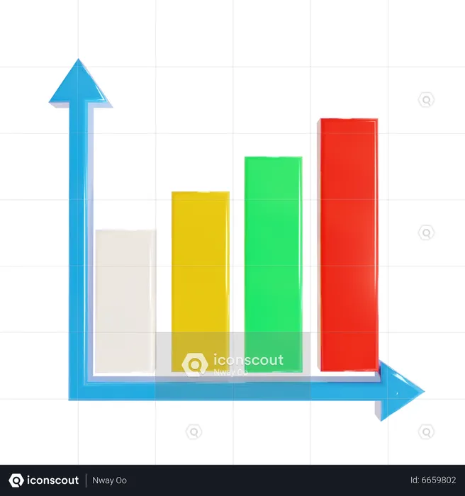 Graphique de croissance  3D Icon