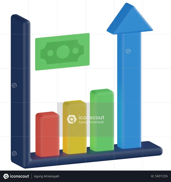 Tableau des bénéfices  3D Icon