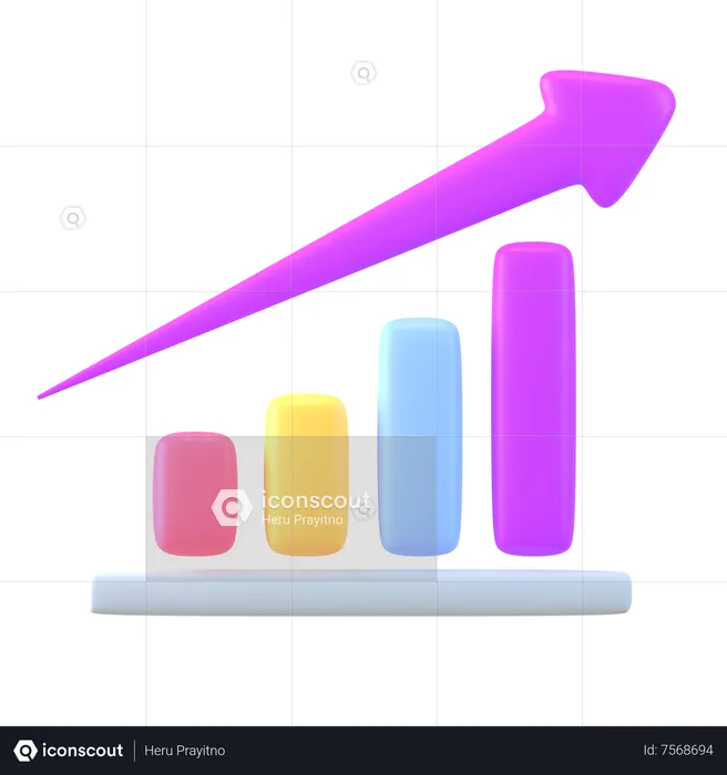 Tableau des bénéfices  3D Icon