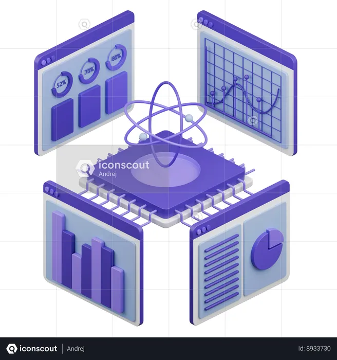 Graphique prédictif  3D Icon