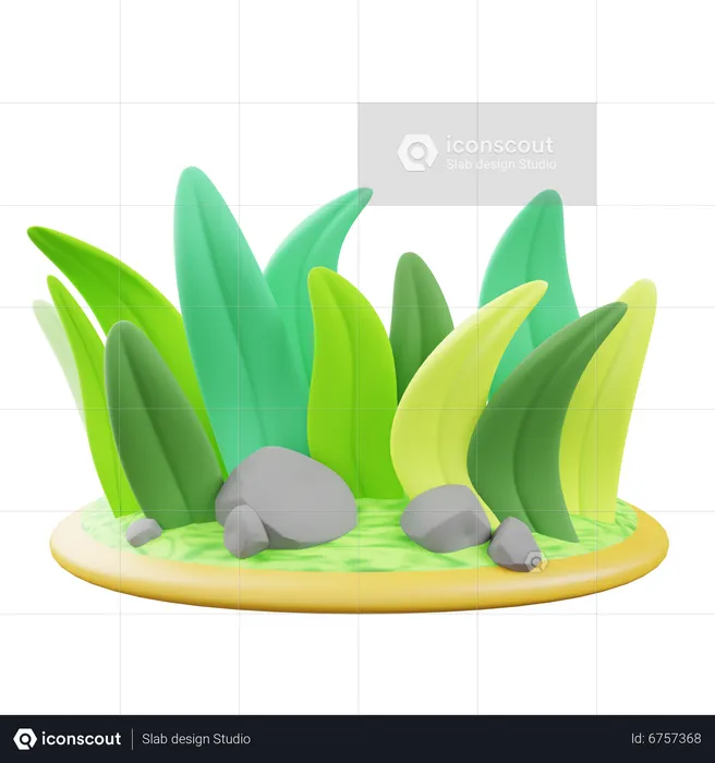 Grass  3D Icon