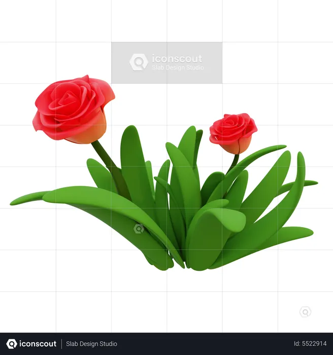 Grass Flower  3D Icon