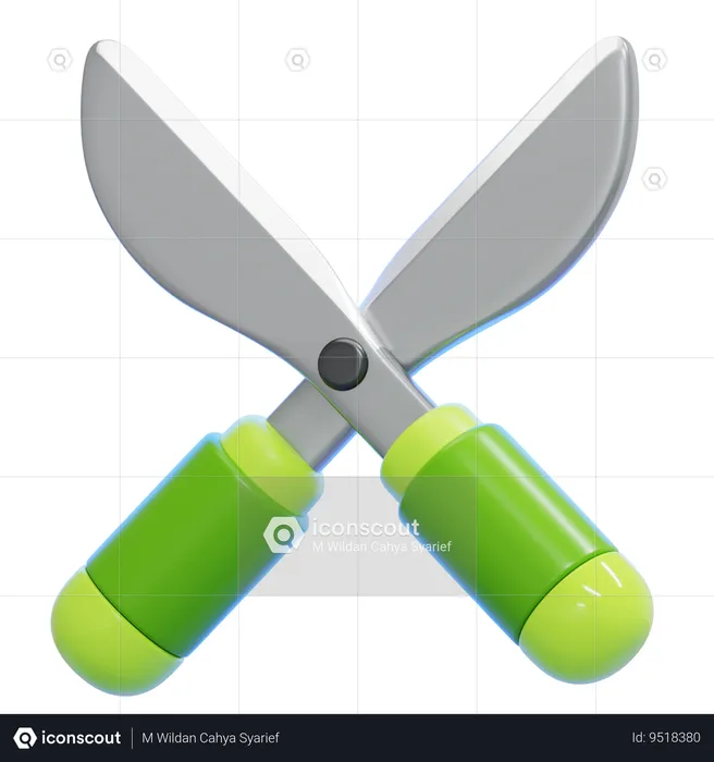 GRASS SCISSOR  3D Icon