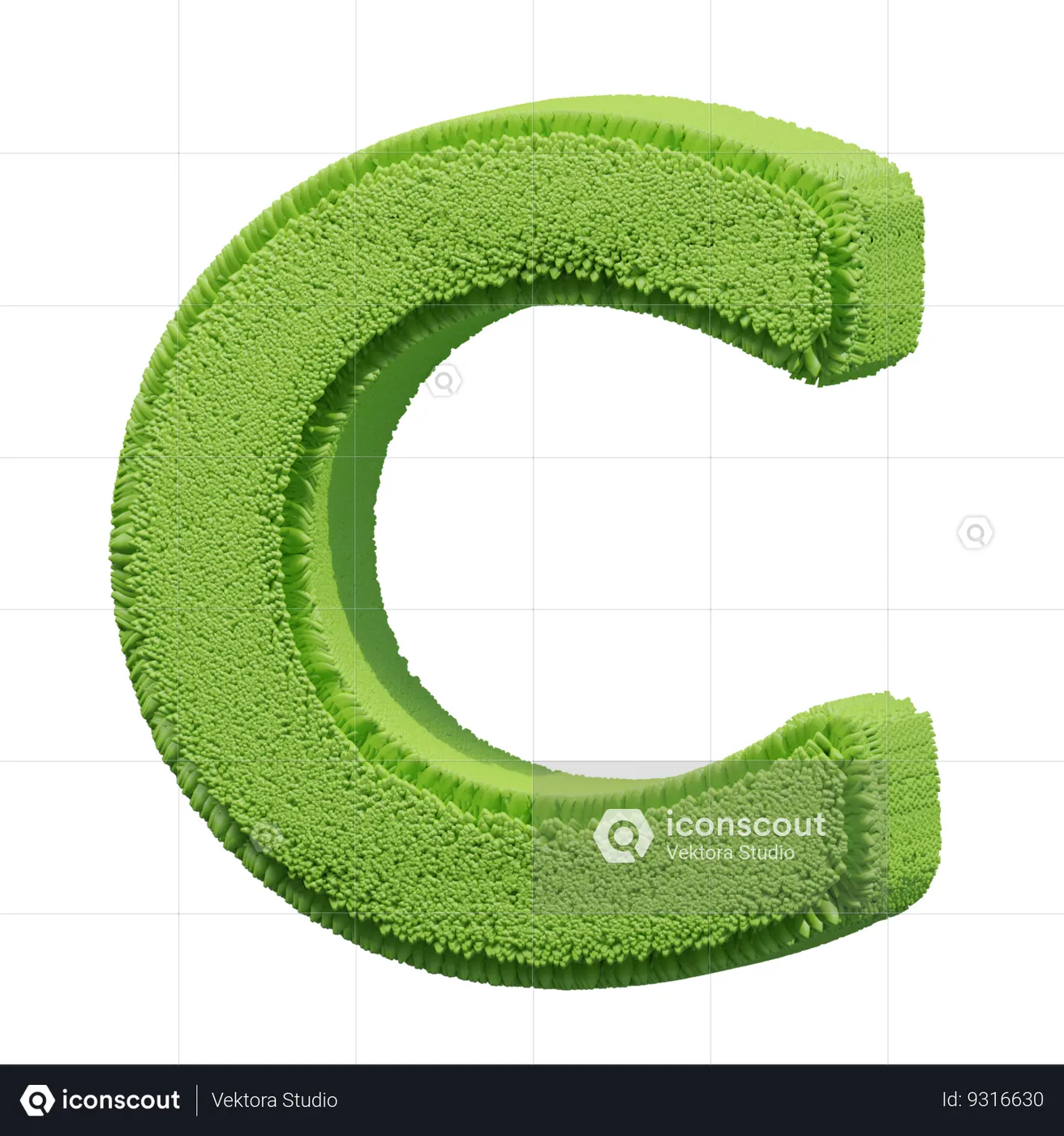 Grass Shape C 3D Icon - Free Download Logos 3D Icons | IconScout