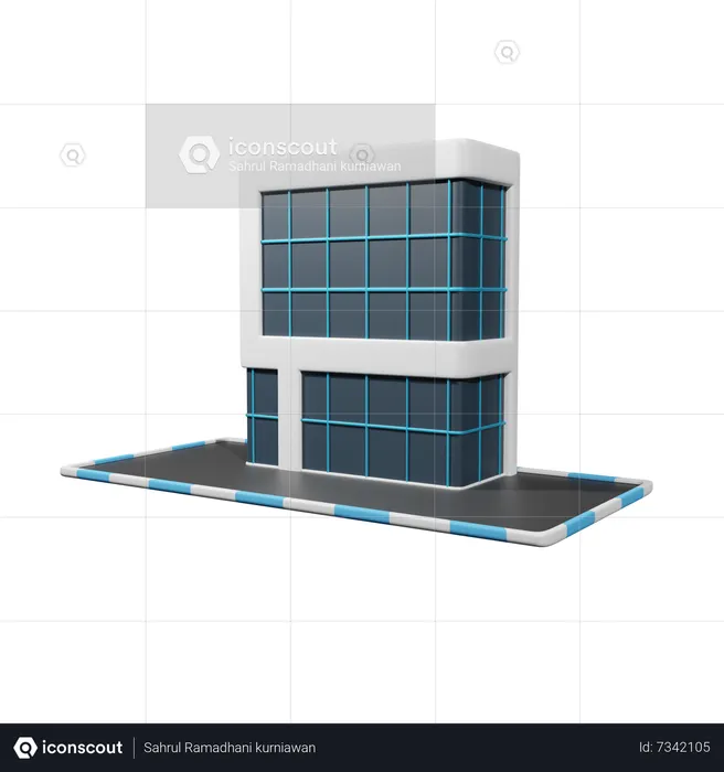 Bâtiment gratte-ciel  3D Icon