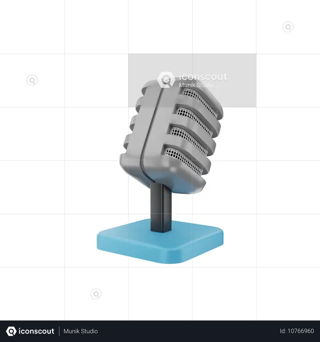 Gravação de podcast  3D Icon