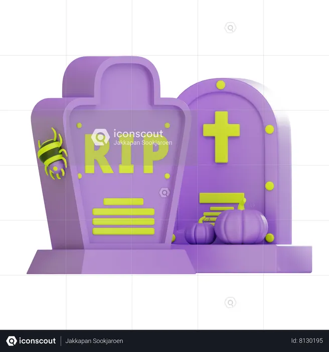 Gravestone  3D Icon