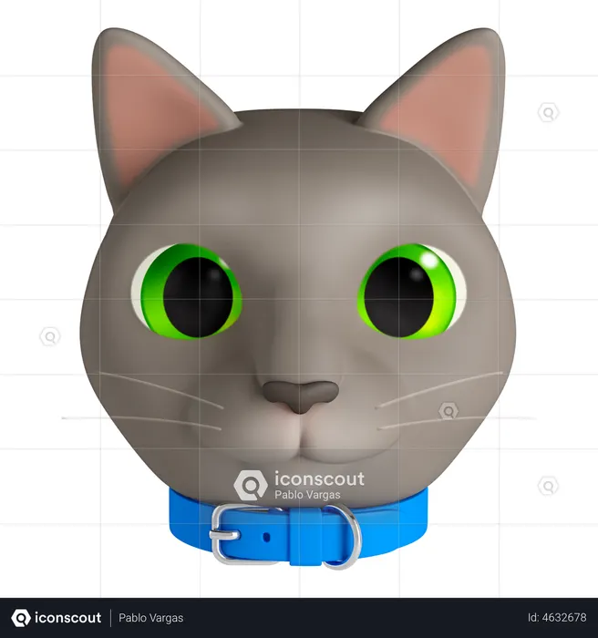 3D pouting cat PNG, SVG