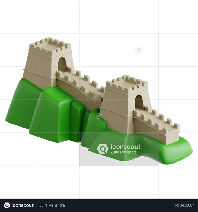 Great Wall of China  3D Icon