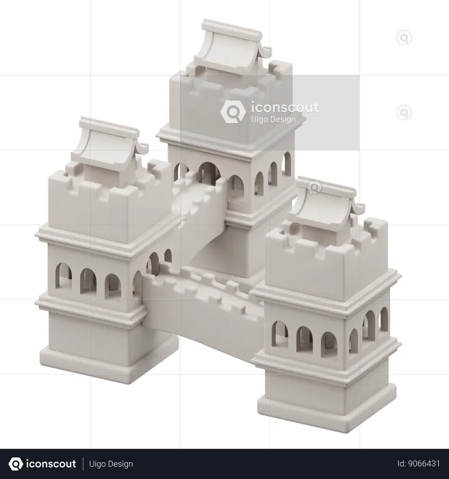 Great wall of China  3D Icon