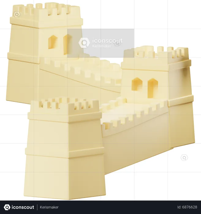 Great Wall Of China  3D Icon