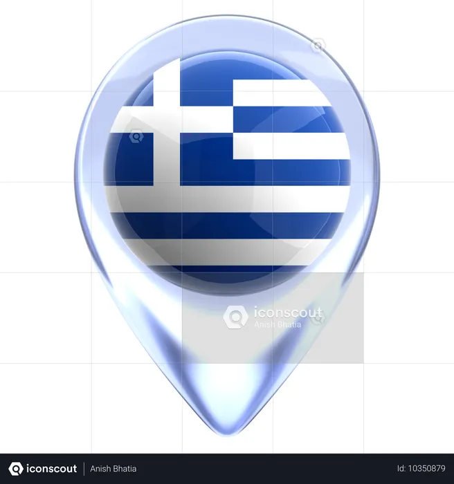 Grecia Flag 3D Icon