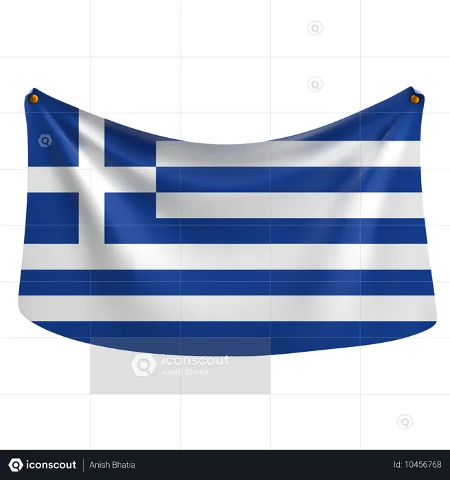 Grecia Flag 3D Icon