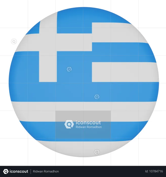 ギリシャ Flag 3D Icon