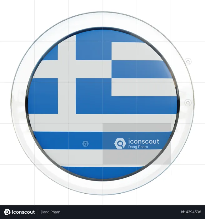 Greece Flag Glass Flag 3D Flag