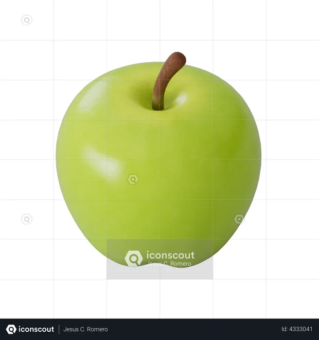 Green Apple  3D Illustration