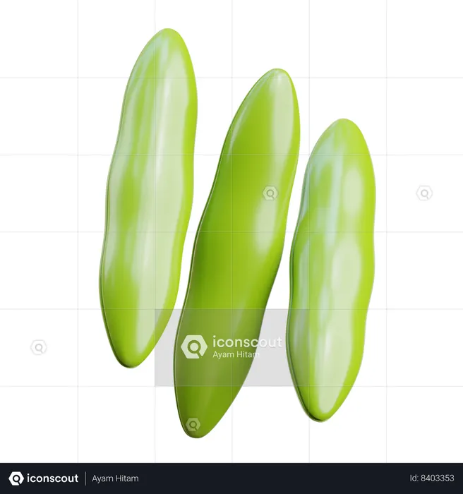 Green beans  3D Icon