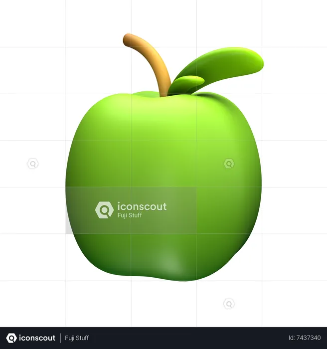 Green Bell Pepper  3D Icon