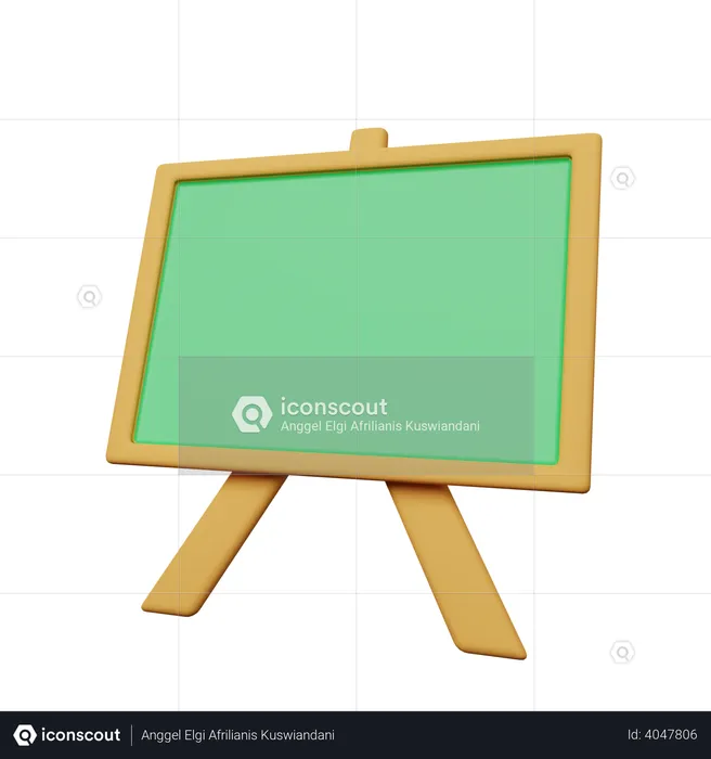 Green board  3D Illustration
