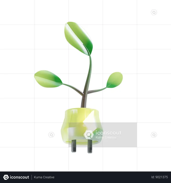 Green Bulb  3D Icon