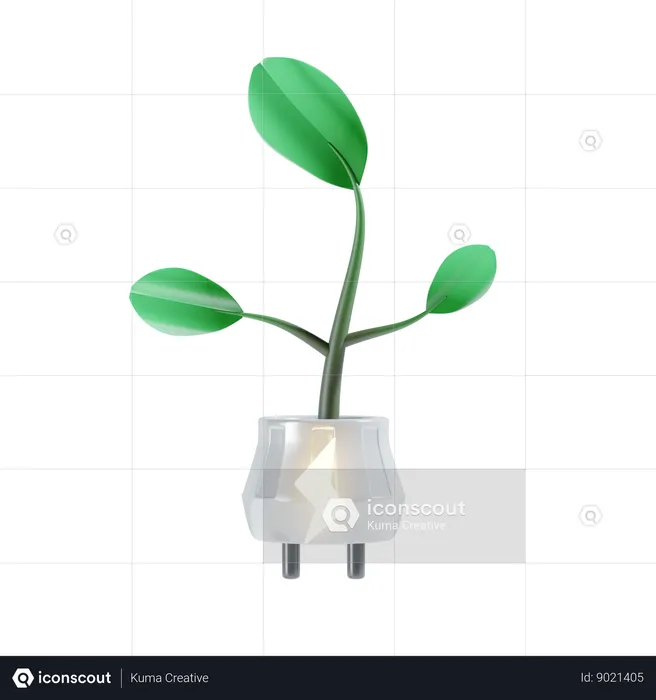 Green Bulb  3D Icon