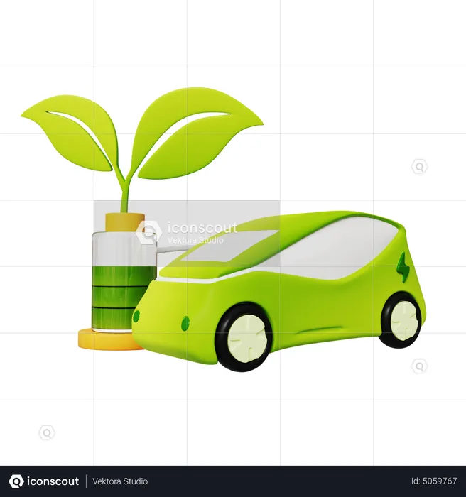 Green Car  3D Icon