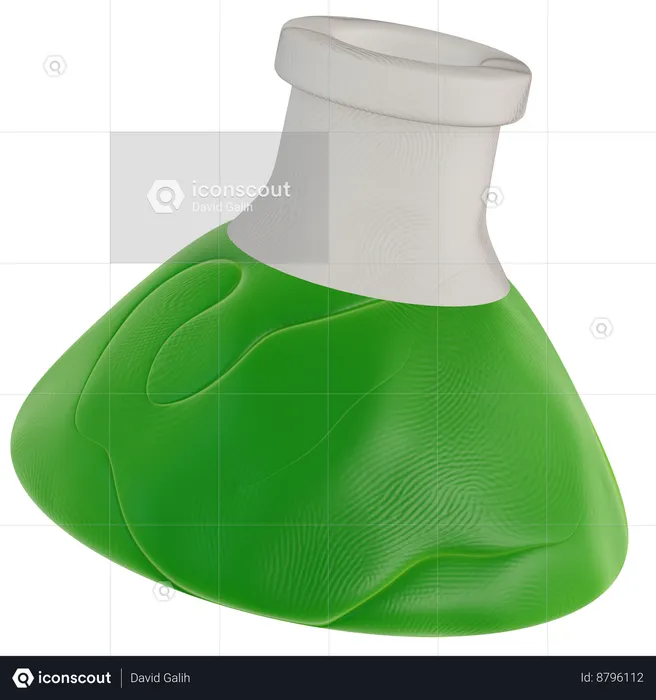 Green Chemical Reaction  3D Icon